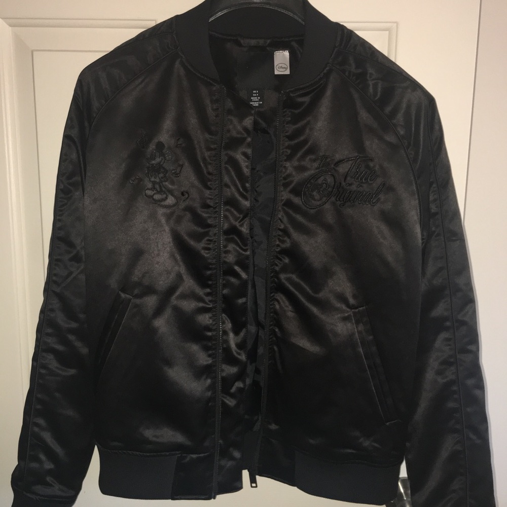 Mickey Mouse Embroidery Bomber Jacket